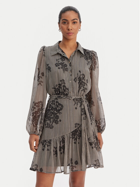 Morgan Rochie tip cămașă 261-ROUTY.F Negru Regular Fit