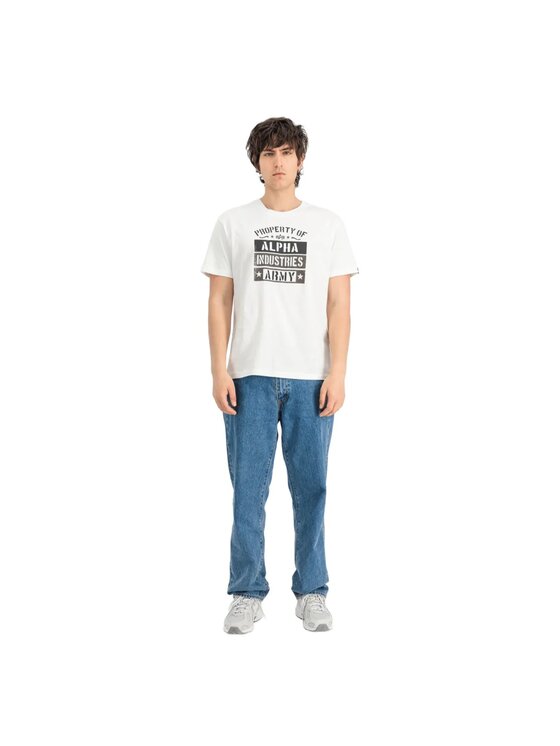 Alpha Industries Alpha Industries T-Shirt AI.268514 Biały Regular Fit