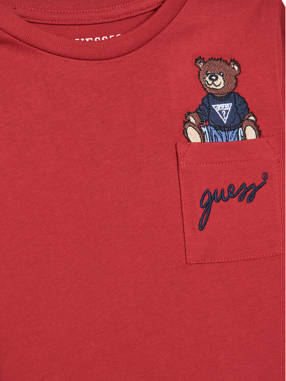 Guess Guess Bluse N4BI06 I3Z14 Rot Regular Fit