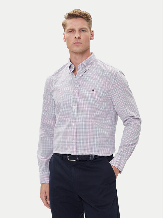 Tommy Hilfiger Koszula MW0MW39459 Różowy Regular Fit