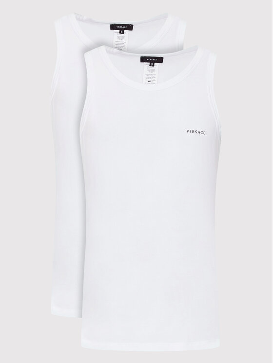 Versace Versace Комплект потници без ръкави Intimo AU04022 Бял Slim Fit