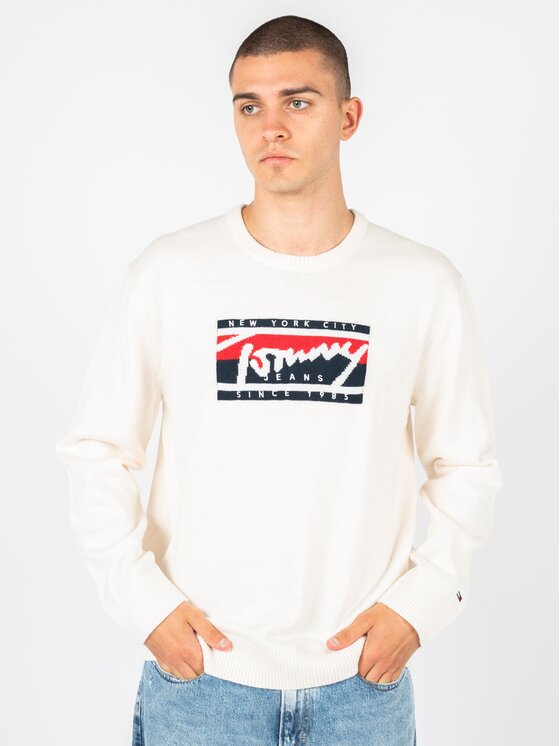 Tommy Hilfiger Tommy Hilfiger Maglione DM0DM13045 Bianco Regular Fit