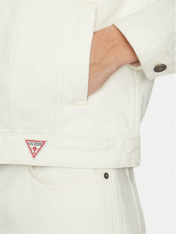 Guess Jeans Guess Jeans Giacca di jeans M5GN38 D5OC1 Bianco Regular Fit