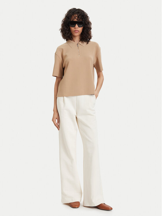 Maryley Maryley Штани з тканини 26EB519/07PA Світло-бежевий Regular Fit