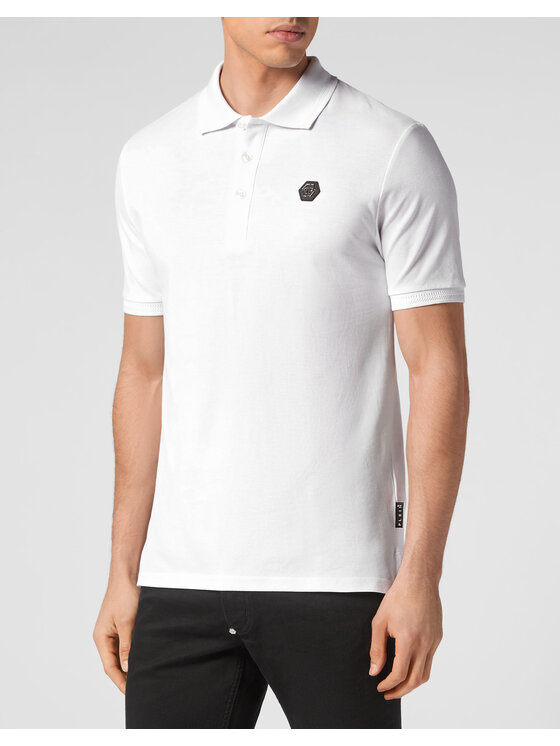 PHILIPP PLEIN PHILIPP PLEIN Polo 2149 Biały Slim Fit