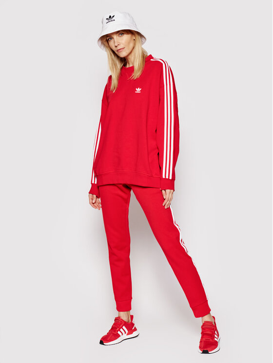 Felpa adicolor Classics GN2829 Rosso Oversize