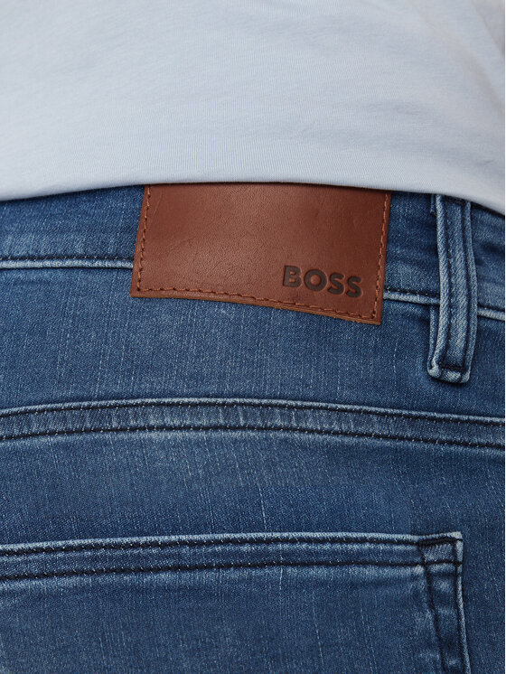 BOSS BOSS Szorty jeansowe 50513488 Niebieski Slim Fit