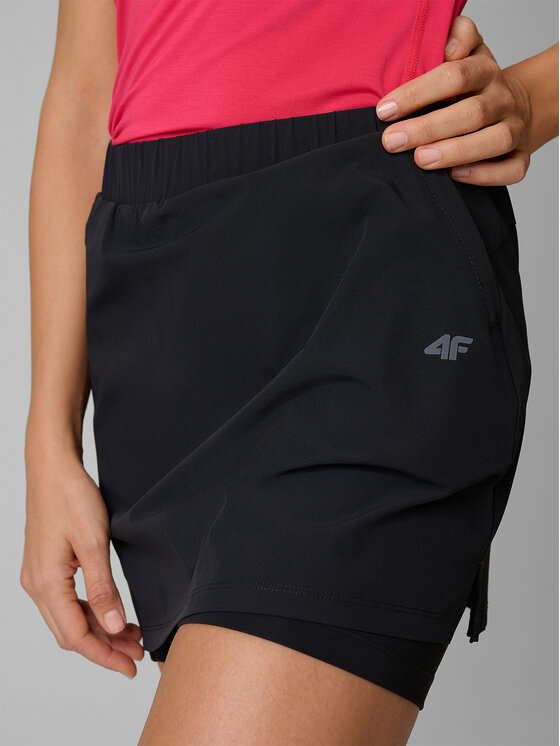 4F 4F Spódnica ołówkowa TREKKING Czarny Regular Fit
