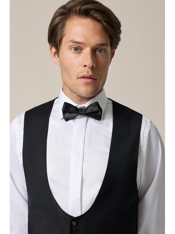 Lancerto Lancerto Kamizelka garniturowa Consuegra KA073126000007 Czarny Slim Fit