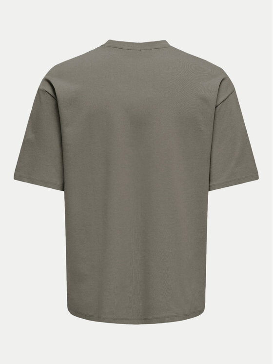 Only & Sons Only & Sons T-shirt Caspian 22031940 Siva Authentic Fit