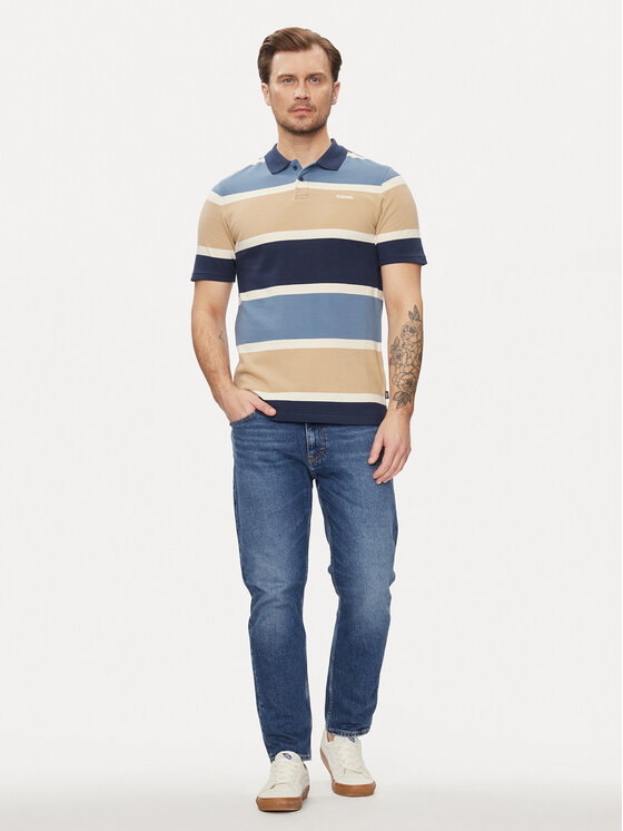 Vans Vans Polokošile Halicrest Stripe Polo Ss VN000G3R Modrá Regular Fit