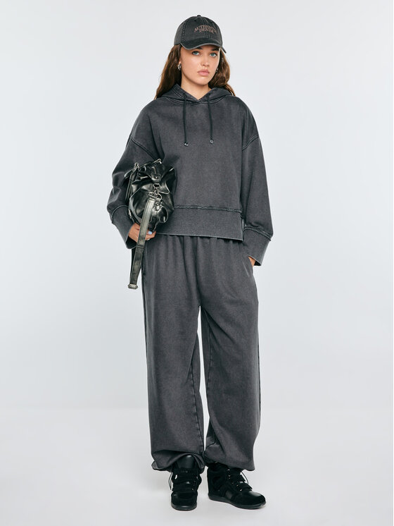 BIG STAR BIG STAR Spodnie dresowe AGNESSAP Czarny Oversize