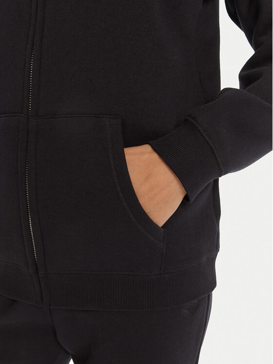 Roxy Roxy Majica dugih rukava Surf Stoked Zipped Brushed ERJFT05022 Crna Regular Fit