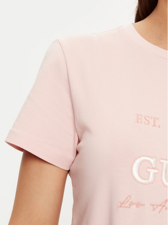 Guess Guess Póló V5RI05 J1314 Rózsaszín Regular Fit