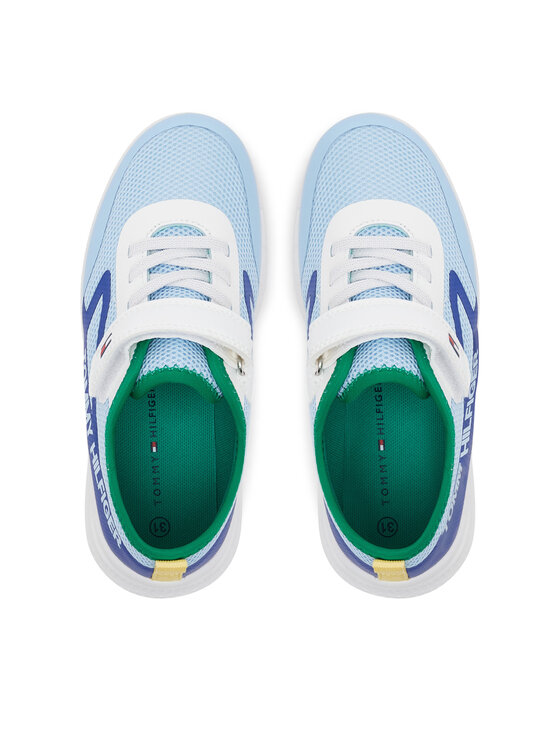 Tommy Hilfiger Tommy Hilfiger Снікерcи Low Cut Lace-Up/Velcro Sneaker T1B9-33868-1756 S Голубий