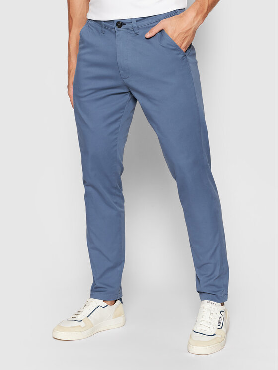 Selected Homme Chino Hlače Miles 16074054 Modra Slim Fit