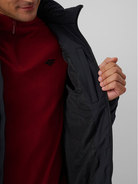 4F 4F Kurtka puchowa URBAN COMMUTER Czarny Regular Fit