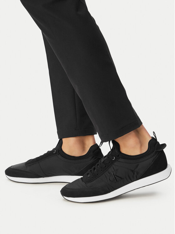 Calvin Klein Jeans Calvin Klein Jeans Sneakersy Retro Runner Sock Laceup Mix YM0YM01414 Czarny