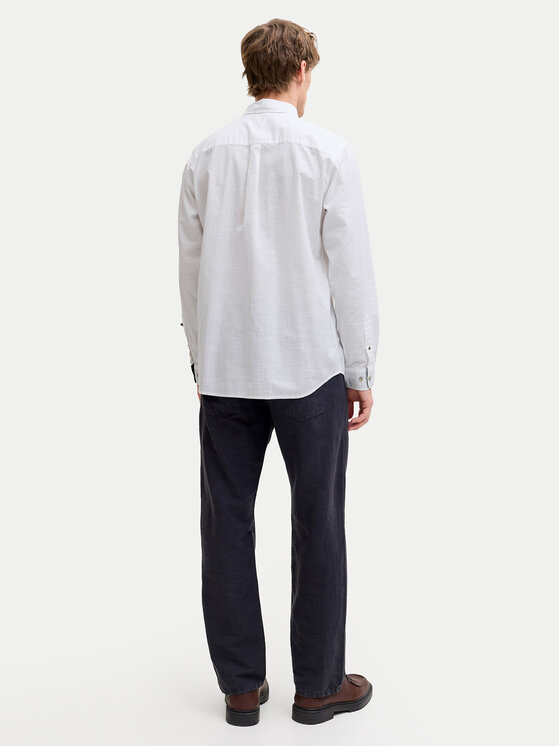 Jack & Jones Jack & Jones Koszula Henry 12289197 Biały Regular Fit