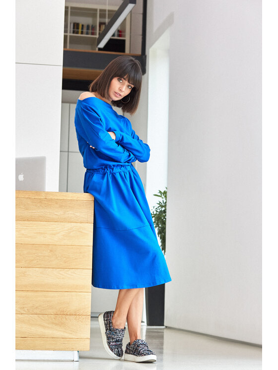 BeWear BeWear Každodenné šaty B087 Modrá Regular Fit