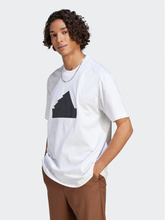 adidas T-Shirt IN1623 Bílá Loose Fit | Modivo.cz