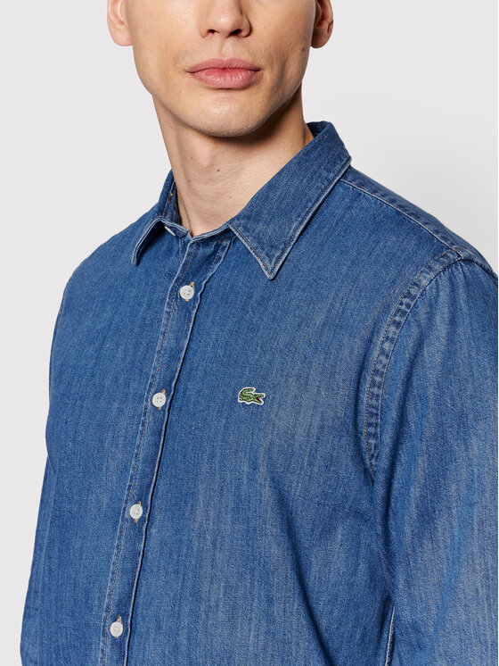 Lacoste Lacoste Koszula jeansowa CH7637 Niebieski Regular Fit