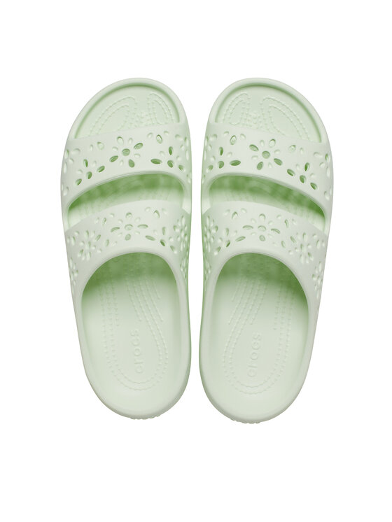 Crocs Crocs Natikače Classic Floral Cutout Sandal 210966 Zelena