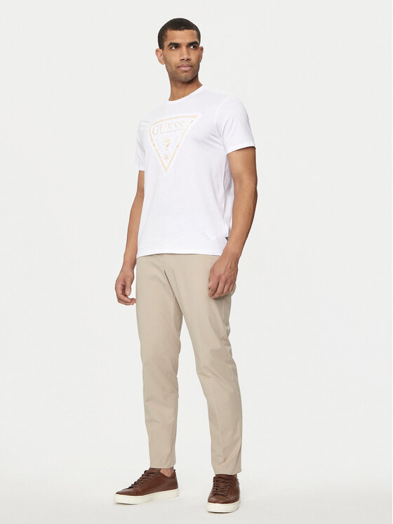 Guess Guess T-Shirt M4YI86 K9RM1 Bílá Slim Fit