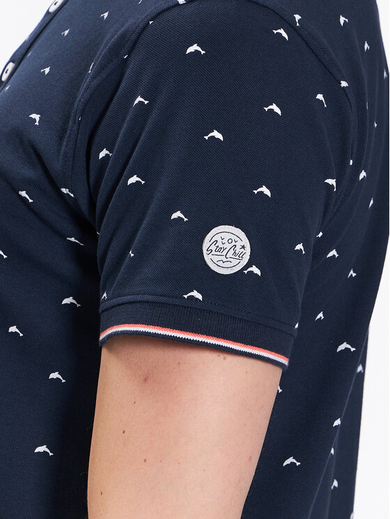 INDICODE INDICODE Polokošeľa Dolphin 40-948 Tmavomodrá Regular Fit