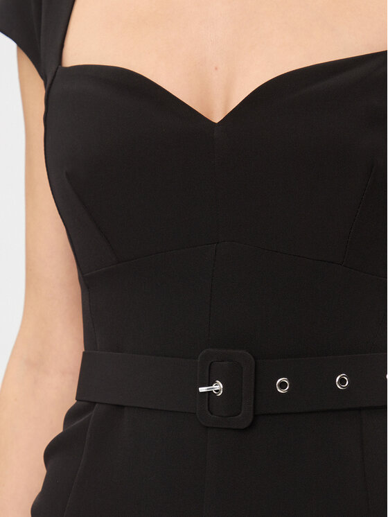 Rinascimento Rinascimento Koktel haljina CFC0116209003 Crna Slim Fit