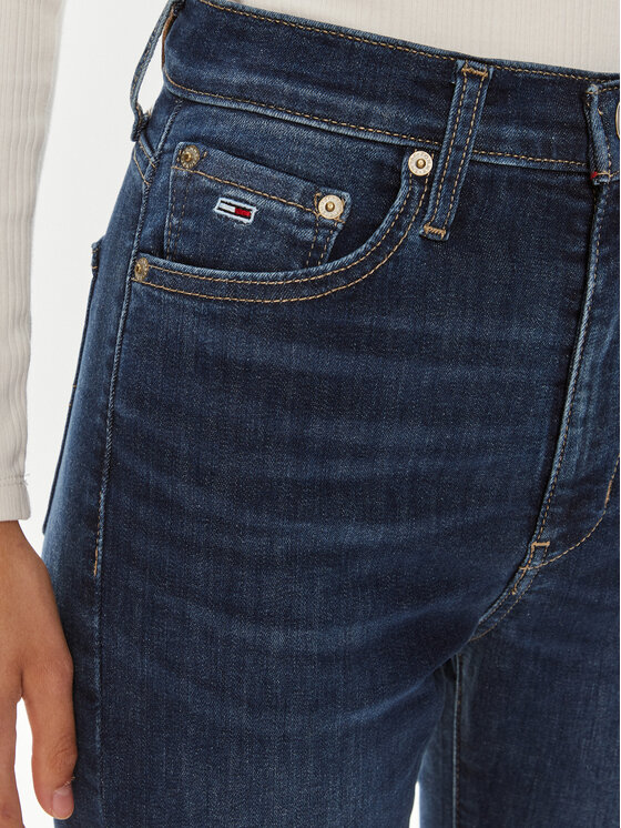 Tommy Jeans Tommy Jeans Blugi Sylvia DW0DW19258 Bleumarin Skinny Fit