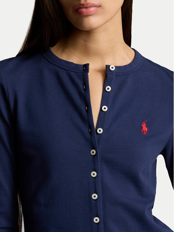 Polo Ralph Lauren Polo Ralph Lauren Pletena jopica 211941175003 Mornarsko modra Slim Fit