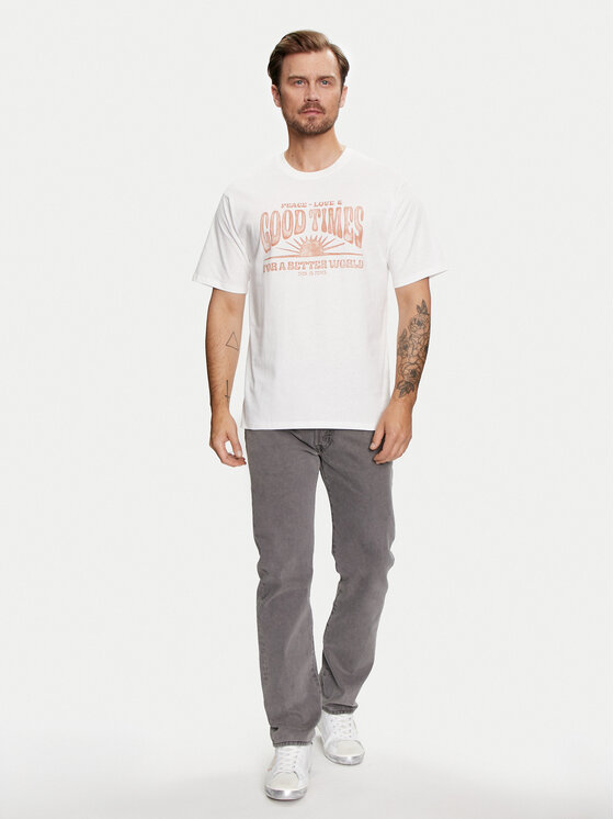 Jack & Jones Jack & Jones T-Shirt Jprbluhippy 12255860 Biały Regular Fit
