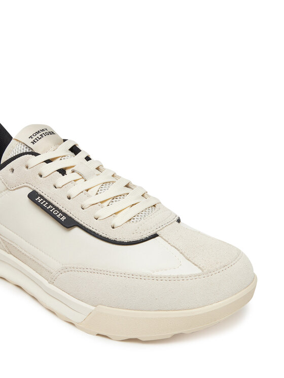 Tommy Hilfiger Tommy Hilfiger Laisvalaikio batai Retro Runner Nylon Mix FM0FM05523 Écru