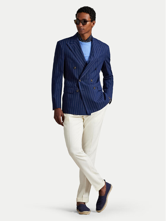 Polo Ralph Lauren Polo Ralph Lauren Tričko 710740727101 Modrá Custom Slim Fit