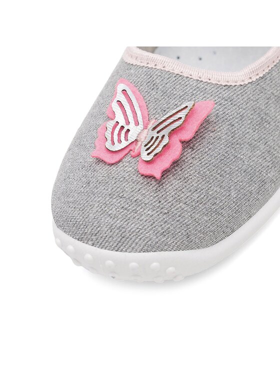 Nelli Blu Nelli Blu Pantofole BALERINKI MOTYL IV Grigio