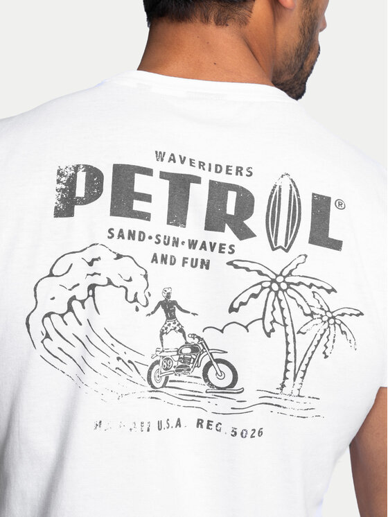 Petrol Industries Petrol Industries T-Shirt M-1040-TSR635 Biały Regular Fit