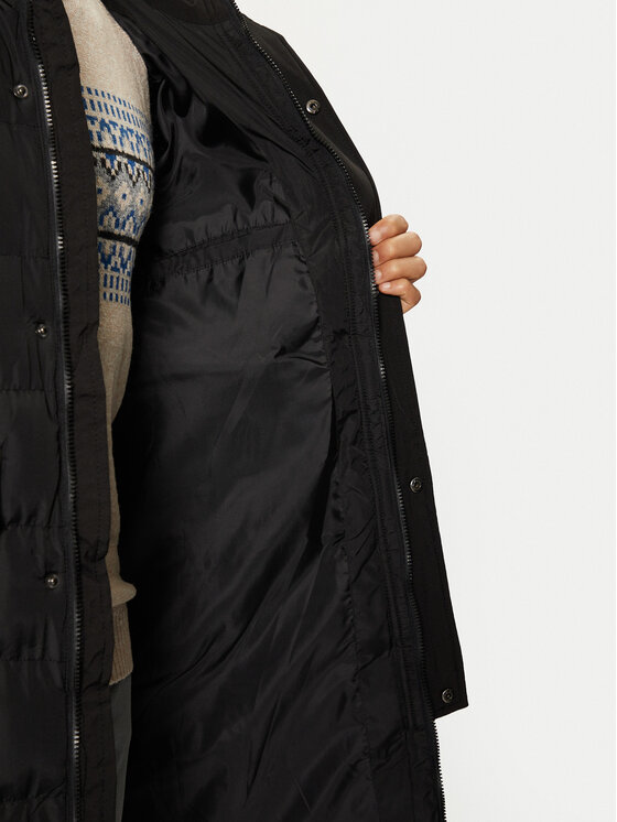 Brave Soul Brave Soul Télikabát MJK-ELITEBLACK Fekete Regular Fit