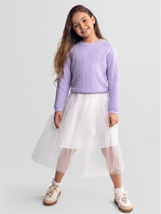 minoti minoti Sweter 30KNIT157 Fioletowy Regular Fit