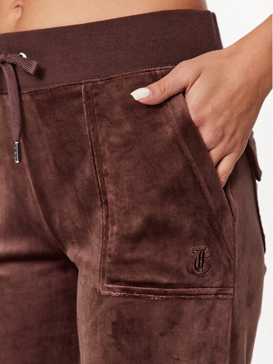 Juicy Couture Juicy Couture Spodnie dresowe Del Ray JCAP180EU Brązowy Straight Fit