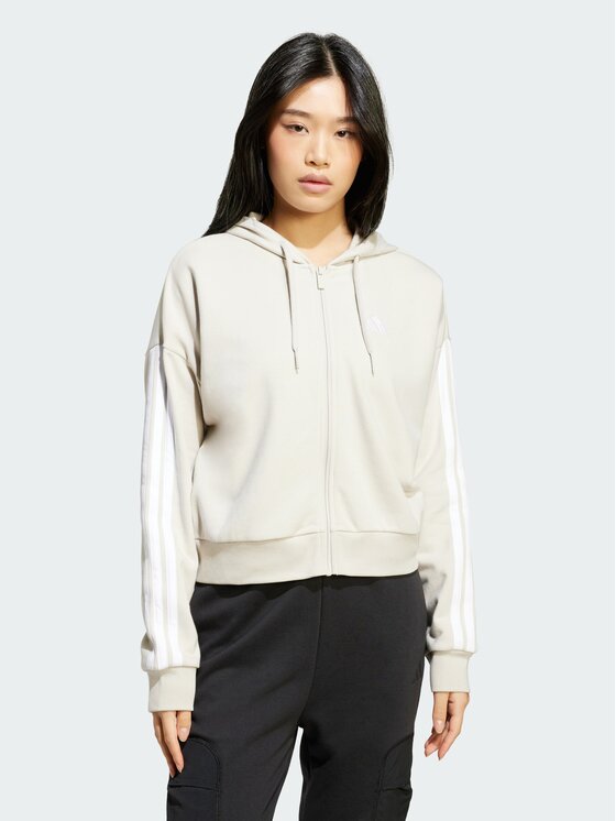 adidas adidas Bluza French Terry Beżowy Regular Fit