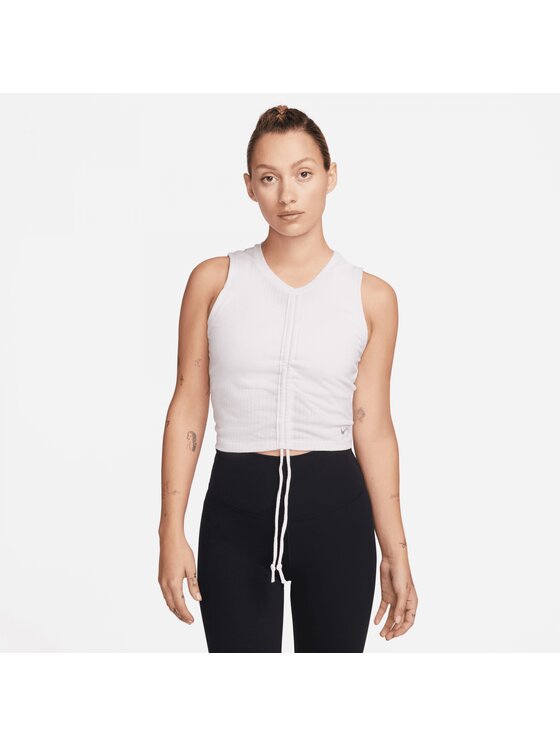 Nike Nike Top Yoga Dri-FIT Bianco Regular Fit