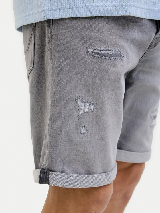 Jack&Jones Jack&Jones Džínové šortky Rick 12269503 Šedá Regular Fit