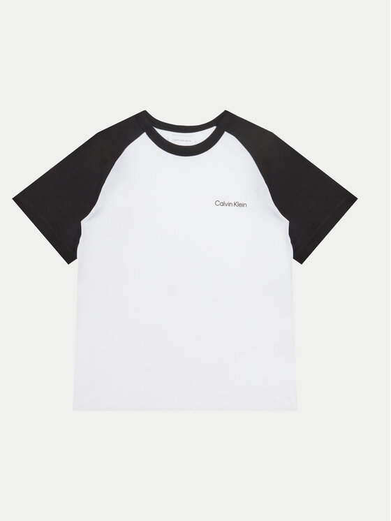 Chłopięcy T-Shirt Calvin Klein Jeans, Rozmiar 16Y, Biały, IB0IB02352