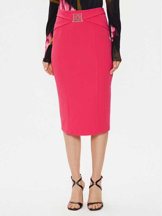 Rinascimento Puzdrová sukňa CFC0118265003 Ružová Slim Fit