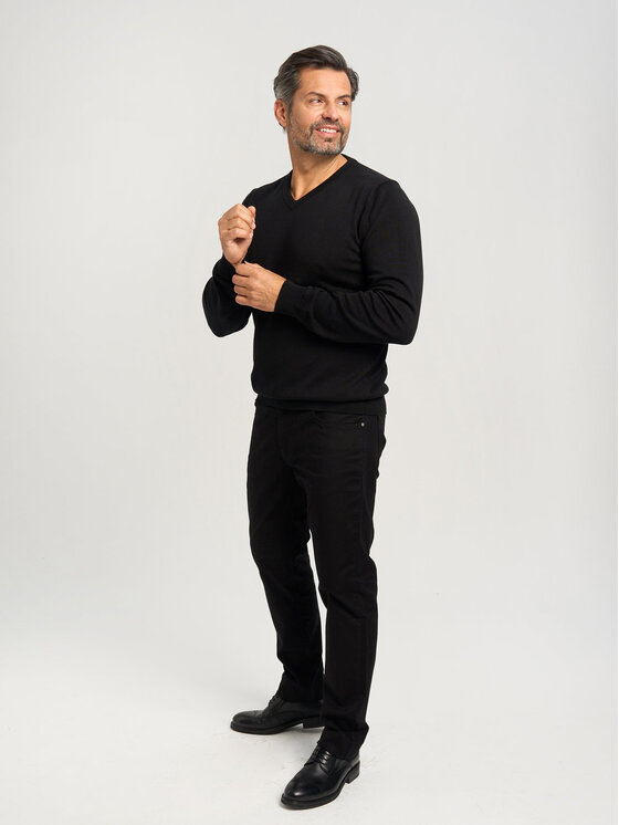 Willsoor Willsoor Sweter 71405 Czarny Regular Fit