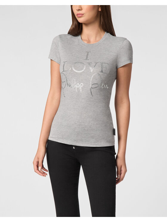 PHILIPP PLEIN PHILIPP PLEIN T-shirt 9447 Grigio Skin Tight Fit