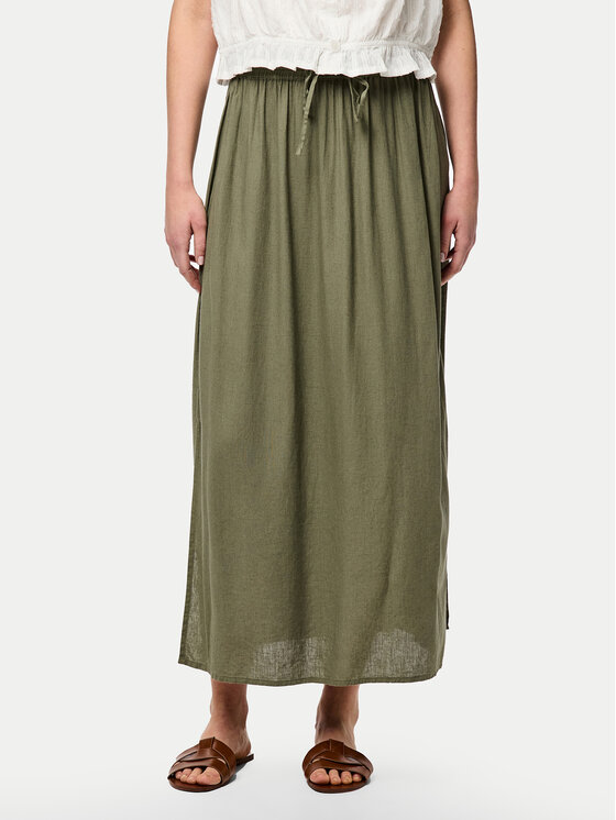 Pieces Pieces Midi krilo Pia 17151888 Zelena Regular Fit