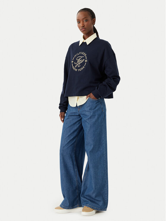 Tommy Hilfiger Tommy Hilfiger Суитшърт WW0WW50969 Тъмносин Relaxed Fit