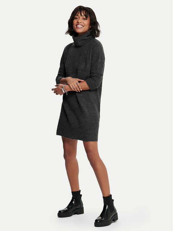 ONLY ONLY Pletena obleka Jana 15140166 Siva Loose Fit